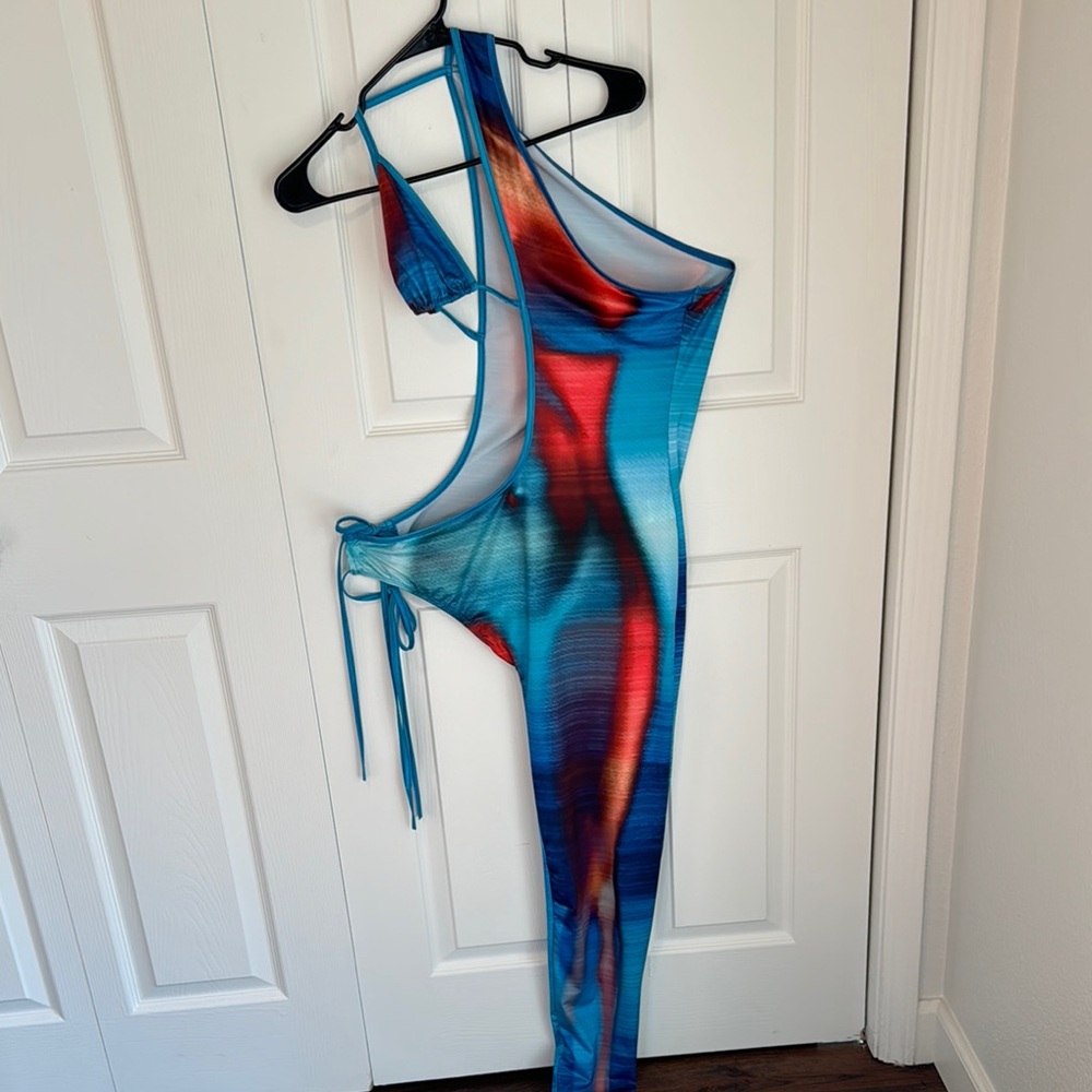 SHEIN Multicolor Asymmetrical Jumpsuit